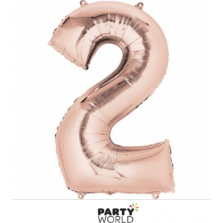 Giant Rose Gold Foil Number Balloon (1m) - 2