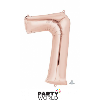Giant Rose Gold Foil Number Balloon (1m) - 7