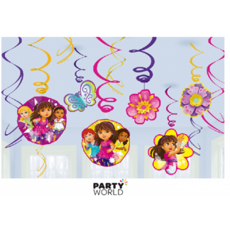 Dora & Friends Swirl Decorations (12)
