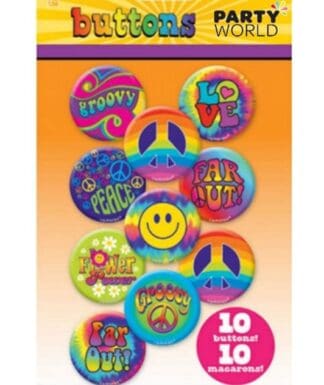 60s hippie buttons badges
