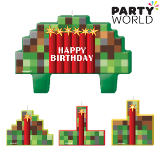 minecraft tnt party candle set