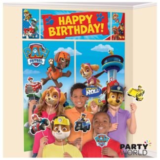 paw patrol backdrop and photo props