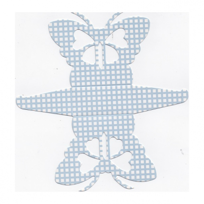 Butterfly Blue Checked Paper Treat Box