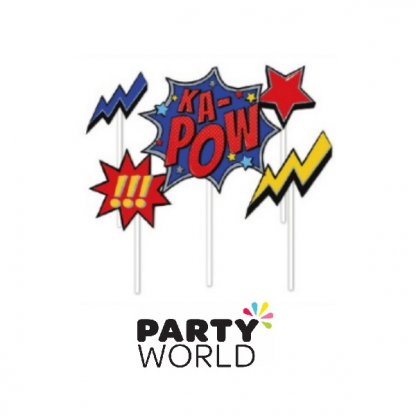 Superhero Super Size Party Cake Toppers /(5)