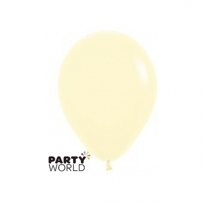 Sempertex 5inch (12cm) Pastel Matte Yellow Round Latex Mini Balloons (10)