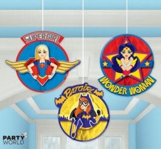 super hero girls hanging decorations
