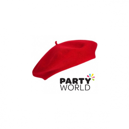 French Style Beret Hat - Red