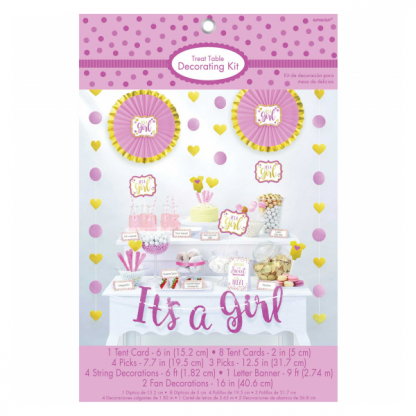 Its A Girl Baby Shower Table Decorating Kit