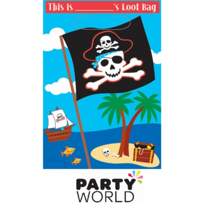 Pirate Party Folded Loot Bags (8)