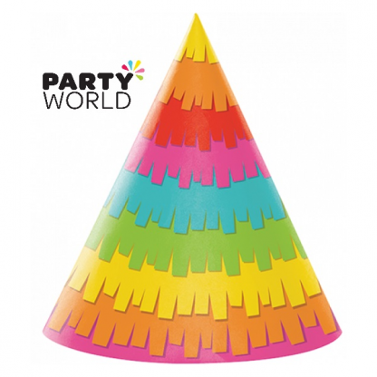 Fiesta Fun Party Paper Cone Hats (8)