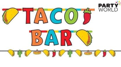 taco bar banner mexican party