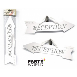 Reception Arrow Hanging Wedding Sign