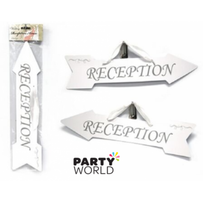 Reception Arrow Hanging Wedding Sign