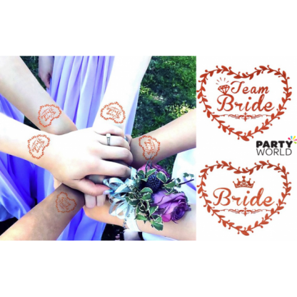 Bride Tribe & Bride Rose Gold Temporary Tattoos (20)