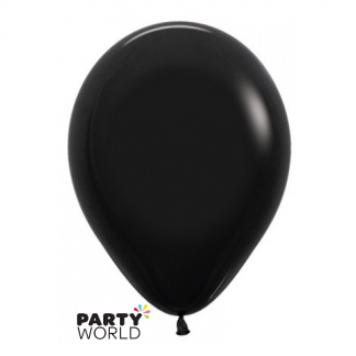 Sempertex 5inch Fashion Solid Black Round Latex Balloons (50)