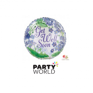 Get Well Soon Forget Me Nots Foil 46cm Balloon