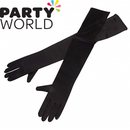 Long Black Gloves Girl Costumes 2