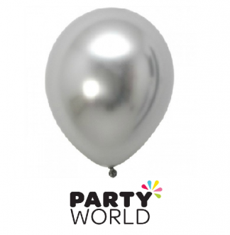 Silver 30cm Latex Balloons (20pcs) Plain Coloured Latex Balloons (25-30cm) For air or helium filling.