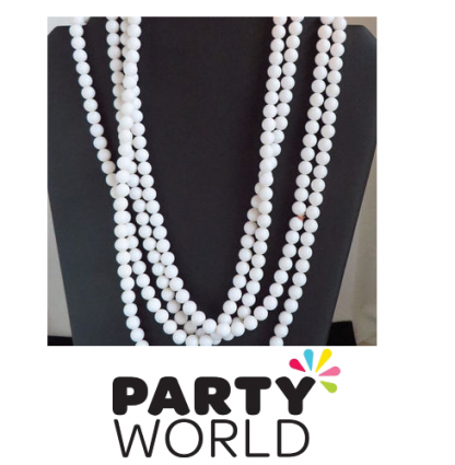 White Bead Necklace (4pcs) Santa Hats, Wearables & Christmas Photo Props 2
