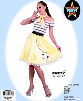 50's themed costume dress with poodle