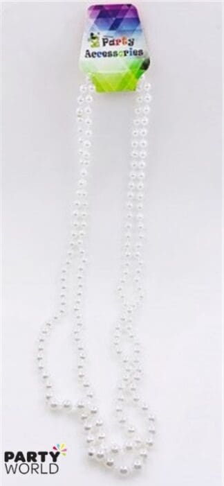 pearl white bead necklace