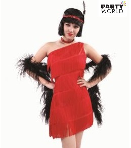 red flapper dress 1920's costume