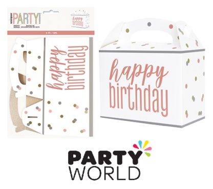 Rose Gold Happy Birthday Party Boxes (6)
