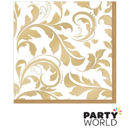 gold elegant scroll napkins