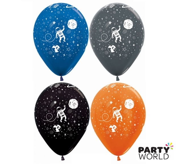 space themed latex balloons