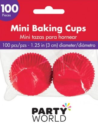 Mini Cupcake Cases - Apple Red (100)
