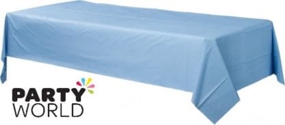 Rectangular Pastel Blue Plastic Table Cover