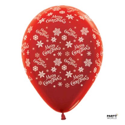 red christmas balloons