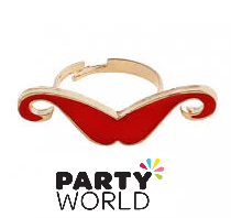 red moustache ring