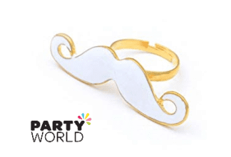 white moustache ring