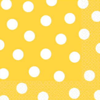 Yellow Dots, Stripes, Chevron