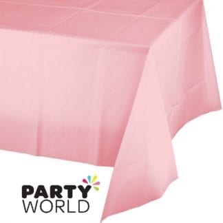 Classic Pink Rectangular Plastic Tablecover