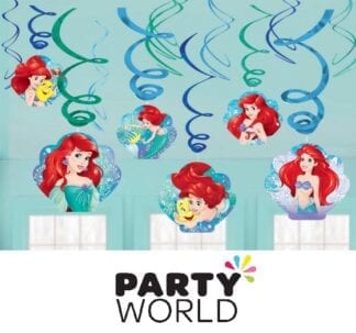 Little Mermaid Ariel Hanging Swirl Decoration Pack