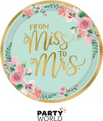 from miss to mrs plates