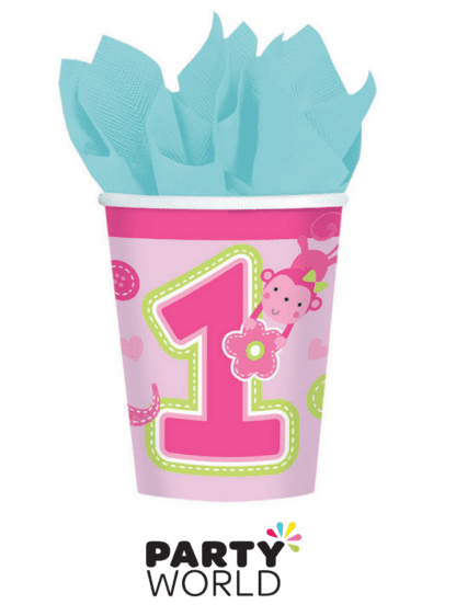 1st birthday pink cup