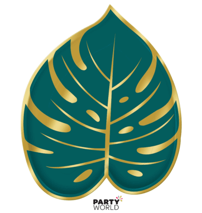 palm leave shaped paper plates