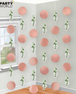 rose gold hanging decorations natural olive theme
