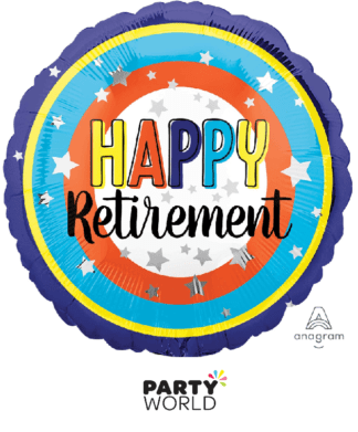 happy retirement foil balloon