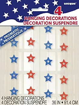 american patriotic hanging star decorations