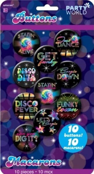 disco party badges