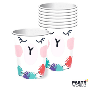 llama fun paper cups