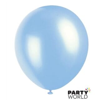 pearl light blue latex balloons
