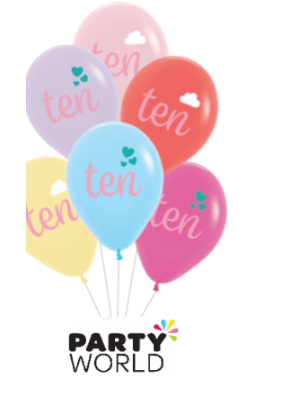 10th birthday balloons
