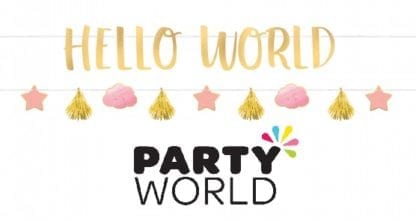 Baby Girl Letter Banner Kit Hello World