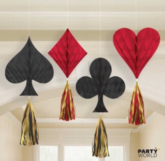 casino party hanging decorations