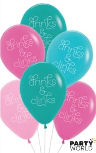 drinks and clinks latex balloons